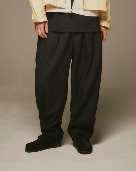 WORKWARE pants BLACK / SMALL (W24" - W32") UNISEX BALLOON SALARY SLACKS #444