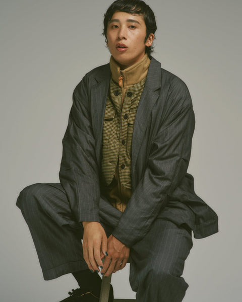 WORKWARE jackets PINSTRIPE / MEDIUM UNISEX SALARY BLAZER #642