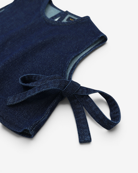 MRS.WORKWARE WASHED DENIM SHORT VEST #665