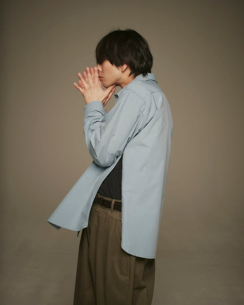 WORKWARE shirt BLUE / MEDIUM ZIP SHIRT #757