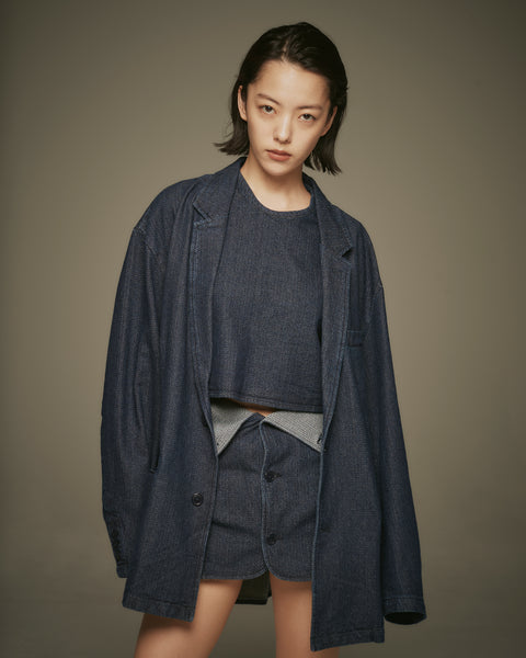 WASHED DENIM BLAZER #761