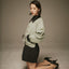 MRS.WORKWARE SUEDE BALLOON MINI SKIRT #754