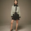 MRS.WORKWARE SUEDE BALLOON MINI SKIRT #754