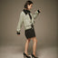 MRS.WORKWARE SUEDE BALLOON MINI SKIRT #754