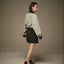 MRS.WORKWARE SUEDE BALLOON MINI SKIRT #754