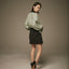 MRS.WORKWARE SUEDE BALLOON MINI SKIRT #754