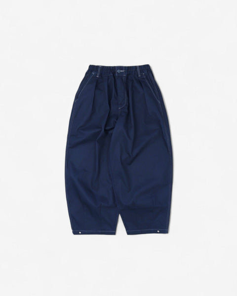 WORKWARE pants NAVY x GREY / SMALL (W24" - W32") CONTRAST STITCH UNISEX BALLOON PANTS #444