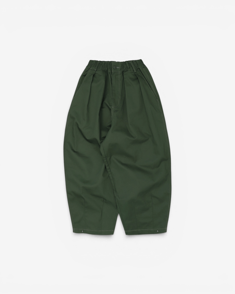 WORKWARE pants OLIVE GREEN x KHAKI / SMALL (W24" - W32") CONTRAST STITCH UNISEX BALLOON PANTS #444