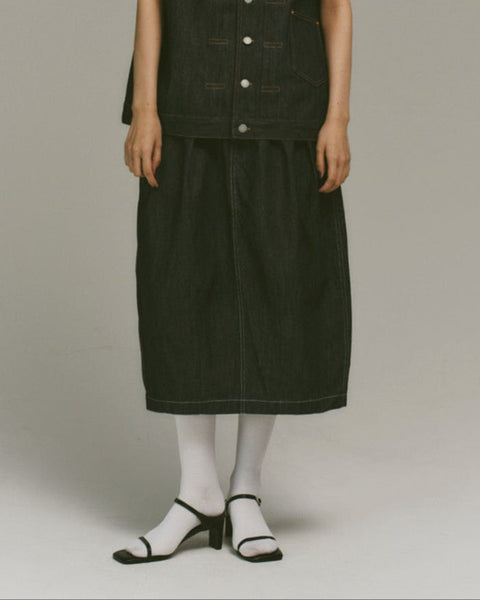 mrs.workware skirts DENIM / ONE SIZE (W24" - W32") MRS.WORKWARE BALLOON SKIRT #575