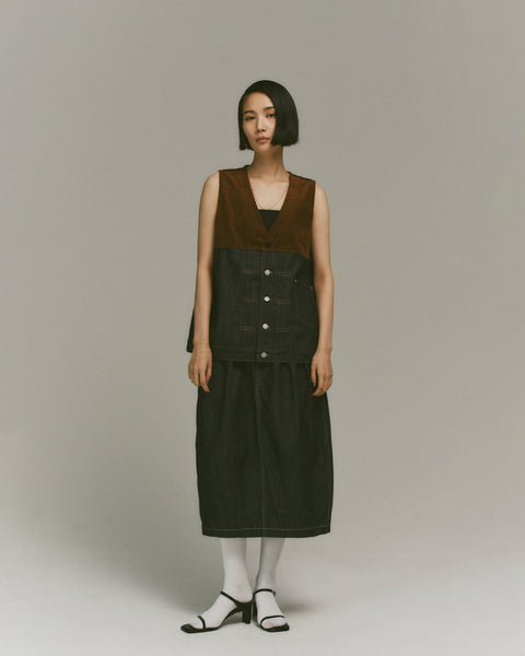 mrs.workware skirts DENIM / ONE SIZE MRS.WORKWARE BALLOON SKIRT #575