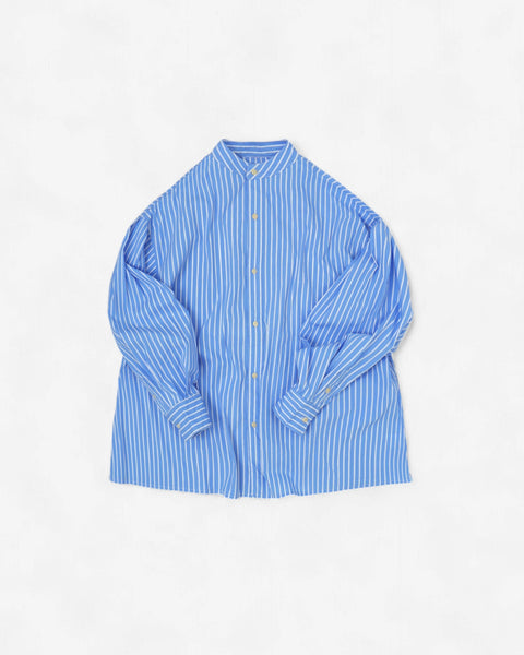 mrs.workware shirt MRS.WORKWARE BAND COLLAR SPLIT-BACK SHIRT #713