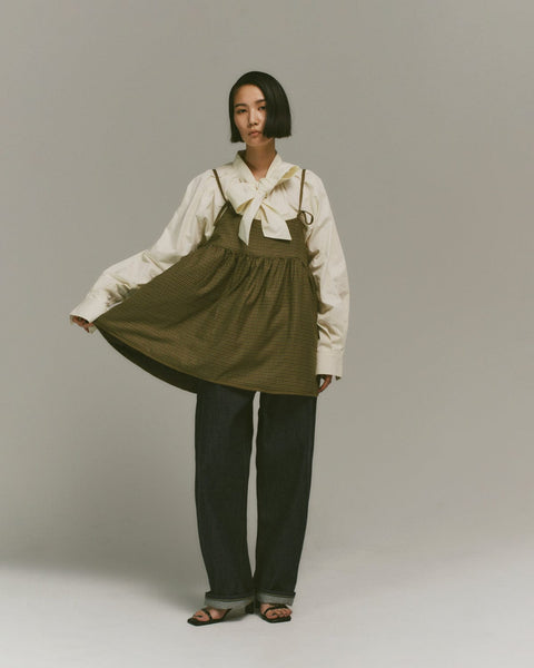 mrs.workware tops MRS.WORKWARE BOWTIE SHIRT #743