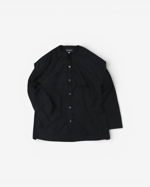 mrs.workware shirt BLACK / ONE SIZE MRS.WORKWARE CAPE SHIRT #760