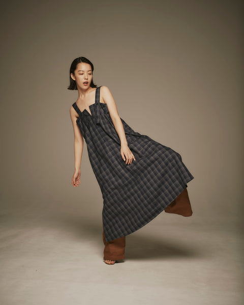 mrs.workware one-pieces MRS.WORKWARE CHECKS UNIFORM DRESS #393