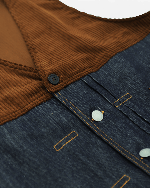 mrs.workware jackets MRS.WORKWARE CONTRAST TRUCKER VEST #724