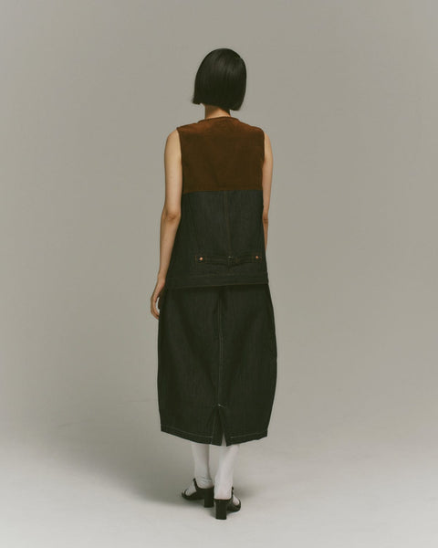 mrs.workware jackets MRS.WORKWARE CONTRAST TRUCKER VEST #724