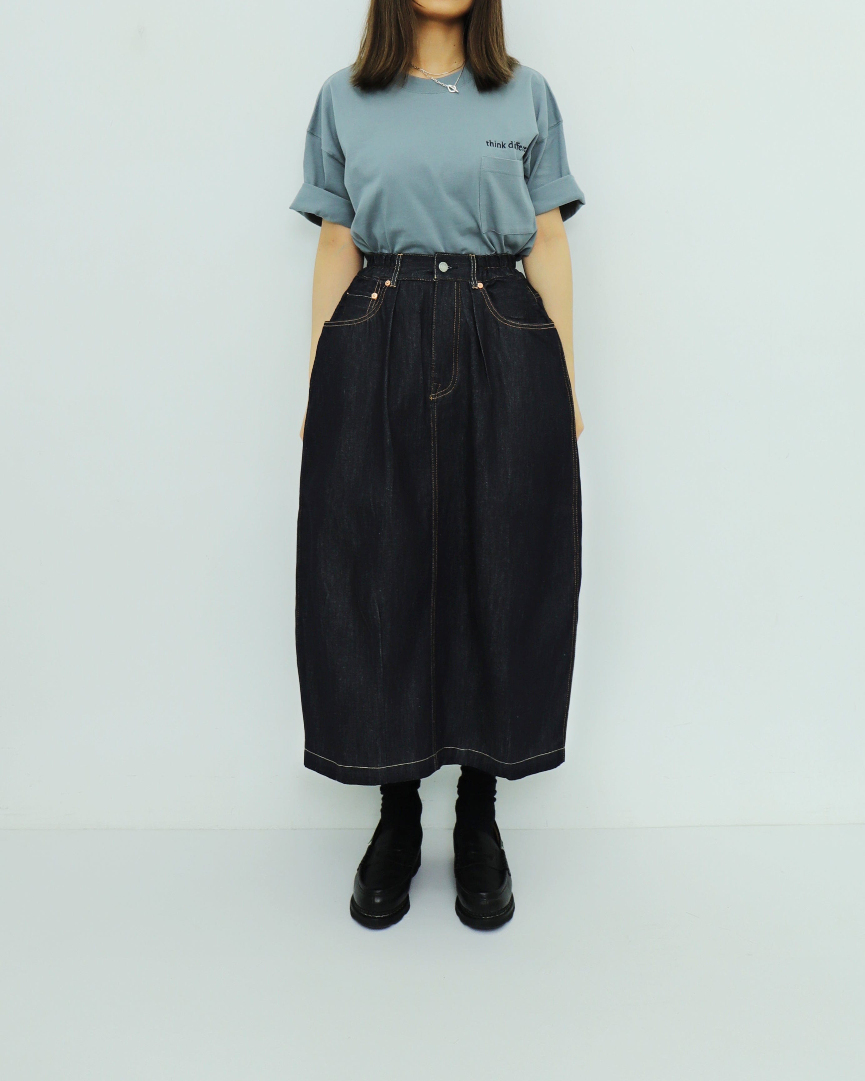 MRS.WORKWARE DENIM BALLOON SKIRT #619