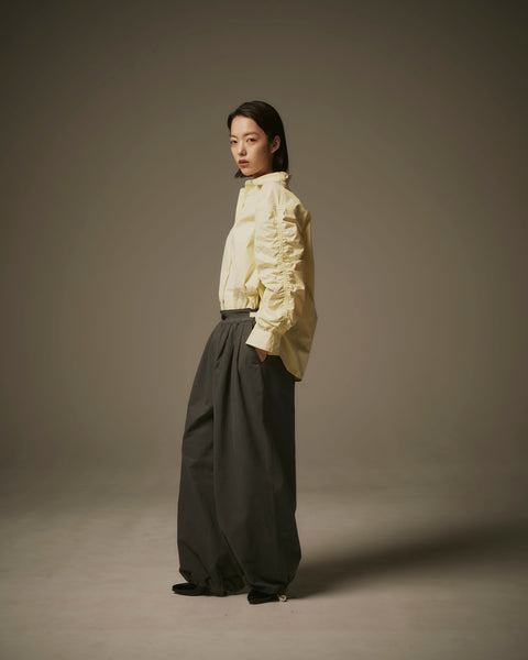 mrs.workware shirt MRS.WORKWARE SHIRRED SLEEVE SHIRT #751
