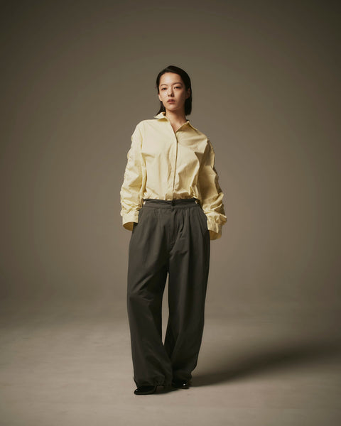 mrs.workware shirt MRS.WORKWARE SHIRRED SLEEVE SHIRT #751