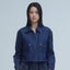 mrs.workware shirt DENIM / ONE SIZE MRS.WORKWARE SLUB DENIM CROPPED SHIRT #686