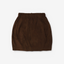 mrs.workware skirts BROWN / ONE SIZE MRS.WORKWARE SUEDE BALLOON MINI SKIRT #754