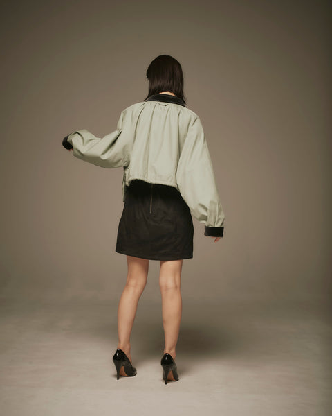 mrs.workware skirts MRS.WORKWARE SUEDE BALLOON MINI SKIRT #754