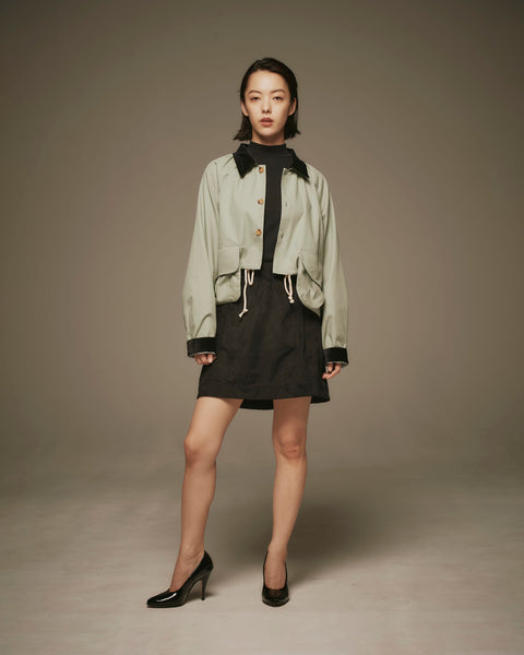 mrs.workware skirts MRS.WORKWARE SUEDE BALLOON MINI SKIRT #754