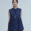 mrs.workware tops SLUB DENIM / ONE SIZE MRS.WORKWARE UTILITY TIE VEST #711