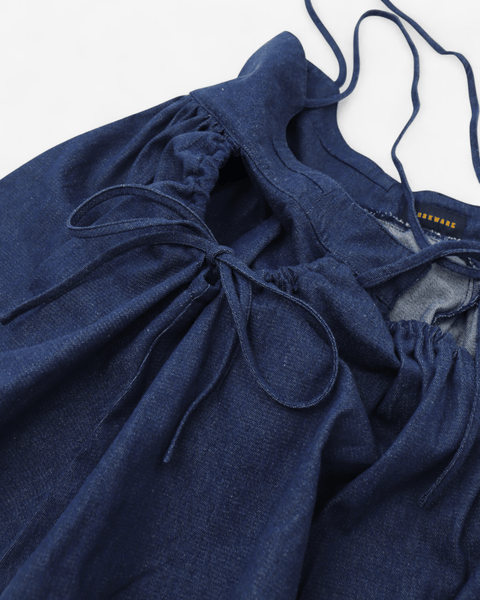 mrs.workware tops MRS.WORKWARE WASHED DENIM VEST #710