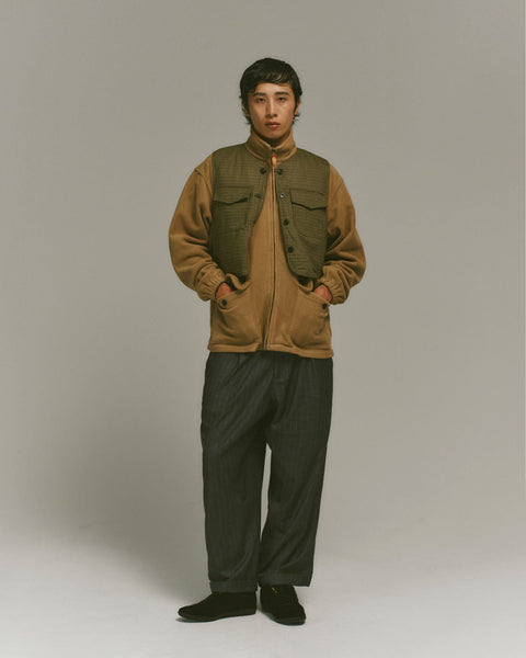 WORKWARE jackets BROWN/HOUNDSTOOTH / MEDIUM REVERSIBLE LINER FLEECE SETUP #742