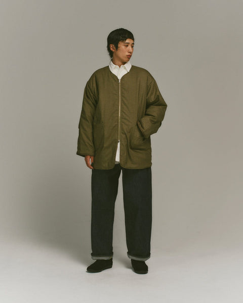 WORKWARE jackets BROWN/HOUNDSTOOTH / MEDIUM REVERSIBLE ZIP LINER JACKET #739