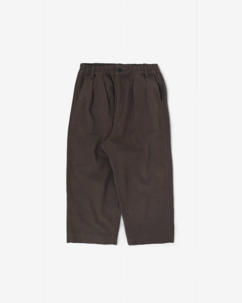 WORKWARE pants BROWN / SMALL (W24" - W32") SAND WASHED TWILL CROPPED PANTS #708