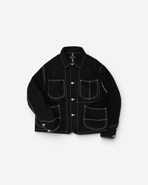 WORKWARE jackets BLACK / MEDIUM SHORT WORKER COAT #753