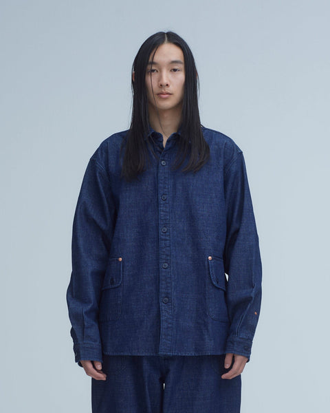 WORKWARE shirt DENIM / MEDIUM SLUB DENIM SHIRT #704