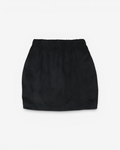 MRS.WORKWARE SUEDE BALLOON MINI SKIRT #754
