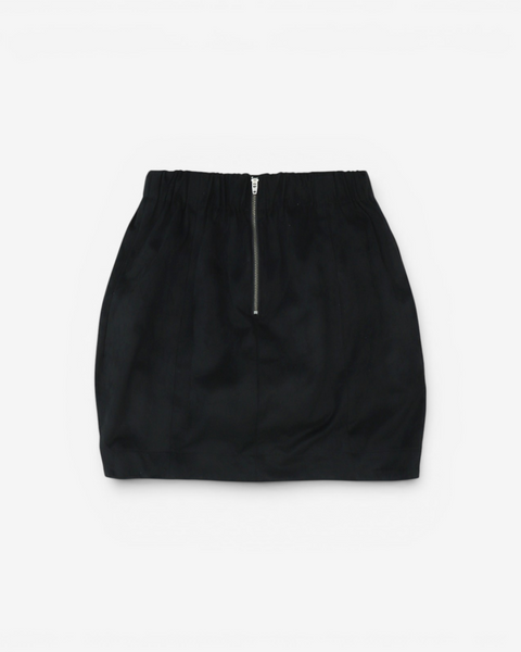 MRS.WORKWARE SUEDE BALLOON MINI SKIRT #754