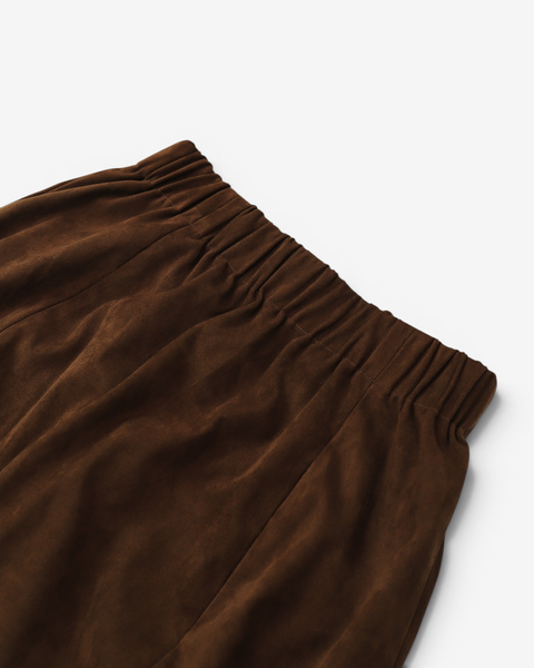 MRS.WORKWARE SUEDE BALLOON MINI SKIRT #754