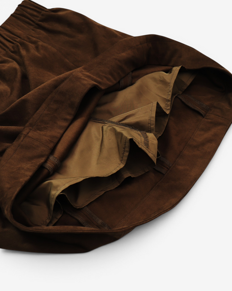 MRS.WORKWARE SUEDE BALLOON MINI SKIRT #754