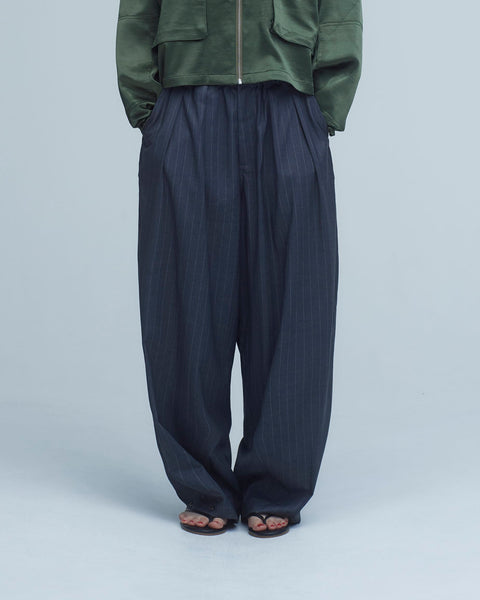 WORKWARE pants GREY PINSTRIPE / SMALL (W24" - W32") UNISEX BALLOON SALARY SLACKS #444