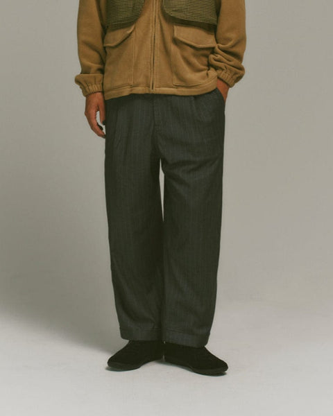 WORKWARE pants PINSTRIPE / SMALL (W24" - W32") UNISEX SALARY SLACKS #631