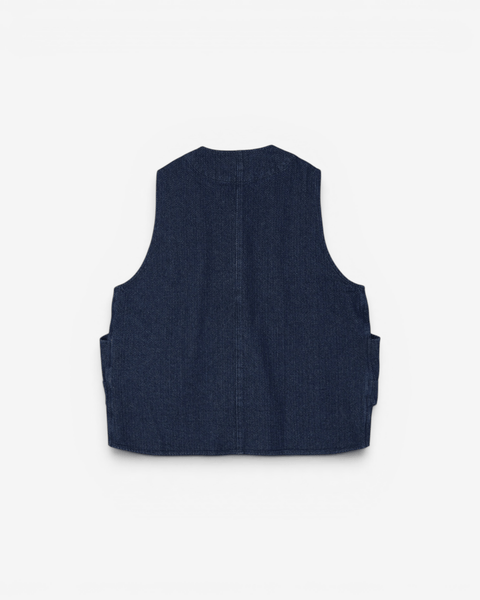 WORKWARE jackets WASHED DENIM HUNTING VEST #733