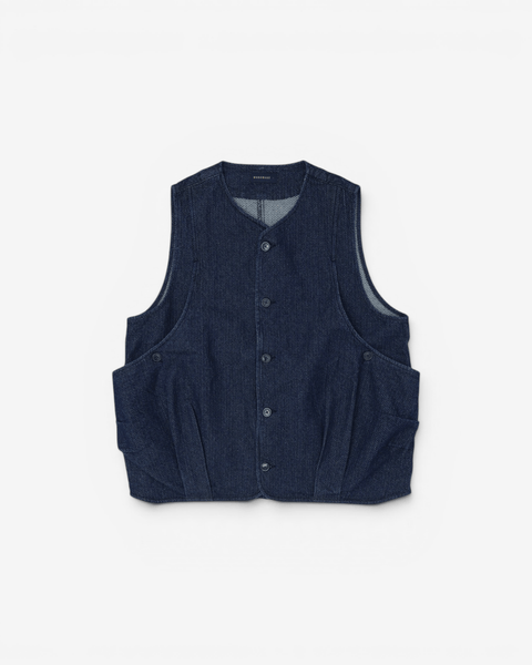 WORKWARE jackets WASHED DENIM HUNTING VEST #733